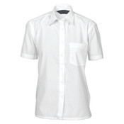 Womens Polyester Cotton Poplin Shirt Short Sleeve