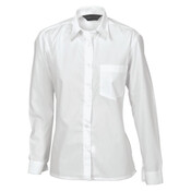Womens Polyester Cotton Poplin Shirt Long Sleeve