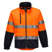 Hi Vis Water Repellent Contrast Zipped Brush Fleece