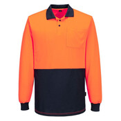 Hi Vis Contrast Class D Polo Shirt Long Sleeve