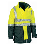 Hi Vis 4 in 1 Two Tone Breathable Jacket with Vest and 3M R/Tape