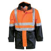 Hi Vis Two Tone Breathable Rain Jacket with 3M R/ Tape