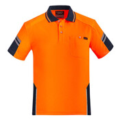 Mens Reinforced Hi Vis Squad Short Sleeve Polo 