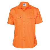 Cotton Drill Work Shirt - Short Sleeve