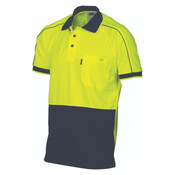 Hi Vis Cool Breathe Double Piping Polo