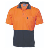 Cotton Back Hi Vis Two Tone Fluoro Polo