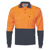 Cotton Back Hi Vis Two Tone Fluoro Polo