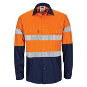 Mens Cool Breeze T2 Vertical Vented Cotton Long Sleeve Shirt with Gusset Sleeve