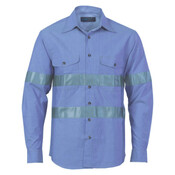 Mens Cotton Chambray Shirt with Generic R/Tape