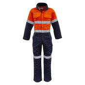 Mens Orange Flame HRC 2 Hoop Taped Spliced Overall