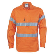 Cool Breeze Close Front Cotton Shirt with R/Tape