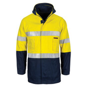 Mens HiVis "4 IN 1" Cotton Drill Jacket with Generic R/Tape