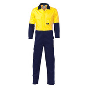 Mens Hi Vis Two Tone Cotton Coverall