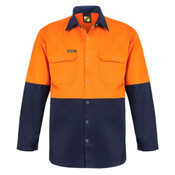 Mens Two Tone Long Sleeve Shirt With Studs