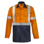 Mens Hi Vis X Pattern CSR L/S Shirt