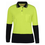 Womens Hi Vis Long Sleeve Comfort Polo