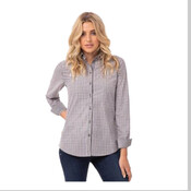 Womens Modern Gingham Long Sleeve Dress Shirt