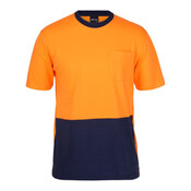 Mens Hi Vis Crew Neck Cotton T-Shirt