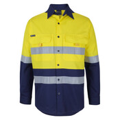 Mens Hi Vis (D+N) Ripstop Long Sleeve Fishing Shirt