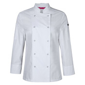 Womens Long Sleeve Snap Button Chef Jacket 