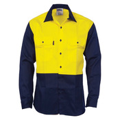 Mens Patron Saint® Flame Retardant Two Tone Drill Long Sleeve Shirt