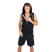 Mens Heather Sleeveless Zip Hoodies - Greatness Range