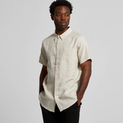 Mens Linen Short Sleeve Shirt