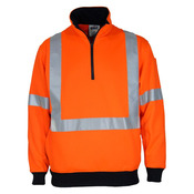 Hi-vis Half Zip X Back Fleecy Jumper