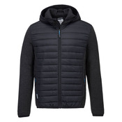 Mens Hybrid Baffle Jacket Grey Marl