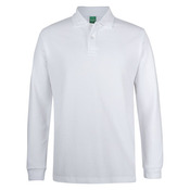 Mens C of C 320g Long Sleeve Popcorn Cotton Polo