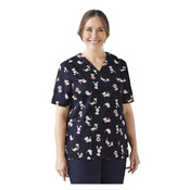 Womens Printed Best Friends Scrub Top