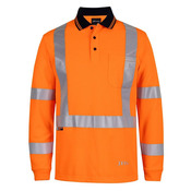 Hi Vis Long Sleeve NSW/QLD Rail Biomotion X-Back Polo