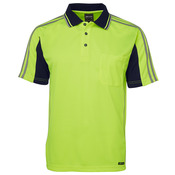 Mens Hi Vis Short Sleeve Arm Tape Polo
