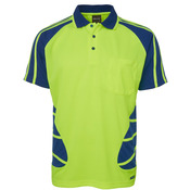 Mens Hi Vis Short Sleeve Spider Polo