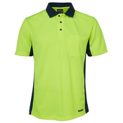 Mens Hi Vis Short Sleeve Sport Polo