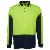 Mens Hi Vis Long Sleeve Gap Polo