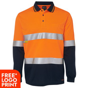 Mens Hi Vis Long Sleeves (D+N) Trad Polo