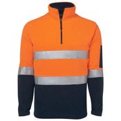 Mens Hi Vis (D+N) 1/2 Zip Polar Fleece