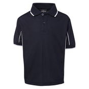 Kids Short Sleeve Piping Polo