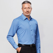 Mens Micro Check Long Sleeve Shirt