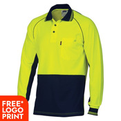 Mens Cotton Backed Cool Breeze Contrast Polo