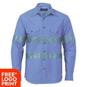 Mens Cotton Chambray Shirt with Generic R/Tape