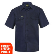 Mens Short Sleeve Cotton Drill Shirt