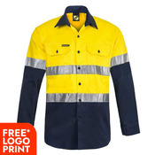 Mens Two Tone Long Sleeve Shirt With CSR Tape