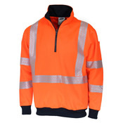 HiVis Segmented Tape X Back 1/2 Zip Jumper