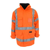 HiVis "X" Back "6 in 1" Rain Jacket Biomotion Tape