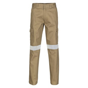 Cotton Drill Cargo Pants With 3M R/Tape