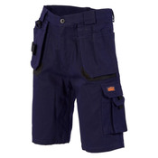 Duratex Cotton Duck Weave Tradies Cargo Shorts - with twin holster tool pocket