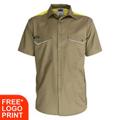 Rip Stop Cool Cotton Tradies Shirt, Short Sleeve