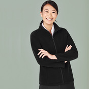 Womens Plain Micro Fleece Jacket